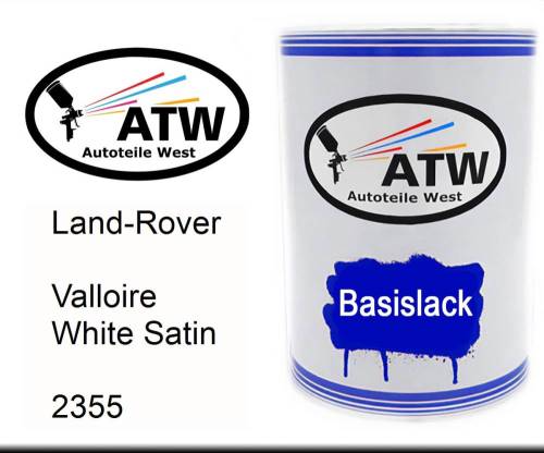 Land-Rover, Valloire White Satin, 2355: 500ml Lackdose, von ATW Autoteile West.